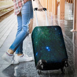 Dark Green Galaxy Space Print Luggage Cover GearFrost