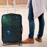 Dark Green Galaxy Space Print Luggage Cover GearFrost