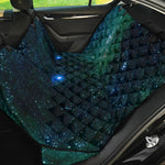 Dark Green Galaxy Space Print Pet Car Back Seat Cover