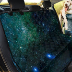 Dark Green Galaxy Space Print Pet Car Back Seat Cover