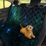 Dark Green Galaxy Space Print Pet Car Back Seat Cover