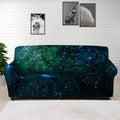 Dark Green Galaxy Space Print Sofa Cover