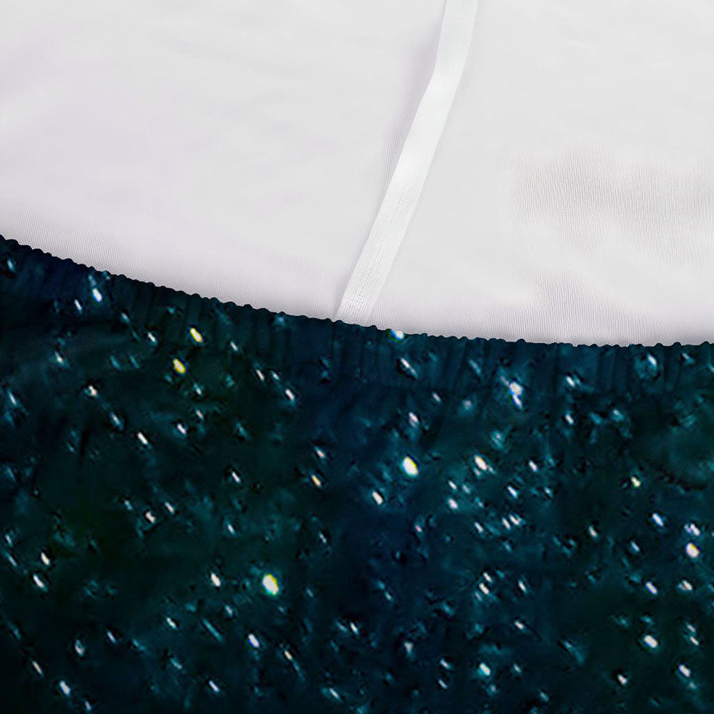 Dark Green Galaxy Space Print Sofa Cover