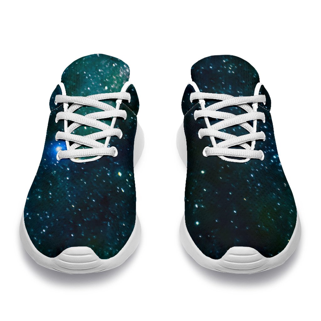 Dark Green Galaxy Space Print Sport Shoes GearFrost