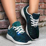 Dark Green Galaxy Space Print Sport Shoes GearFrost