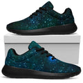 Dark Green Galaxy Space Print Walking Shoes