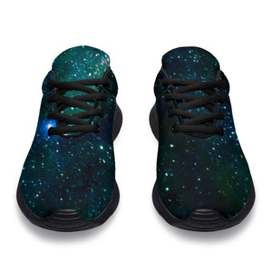 Dark Green Galaxy Space Print Sport Shoes GearFrost