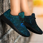 Dark Green Galaxy Space Print Sport Shoes GearFrost