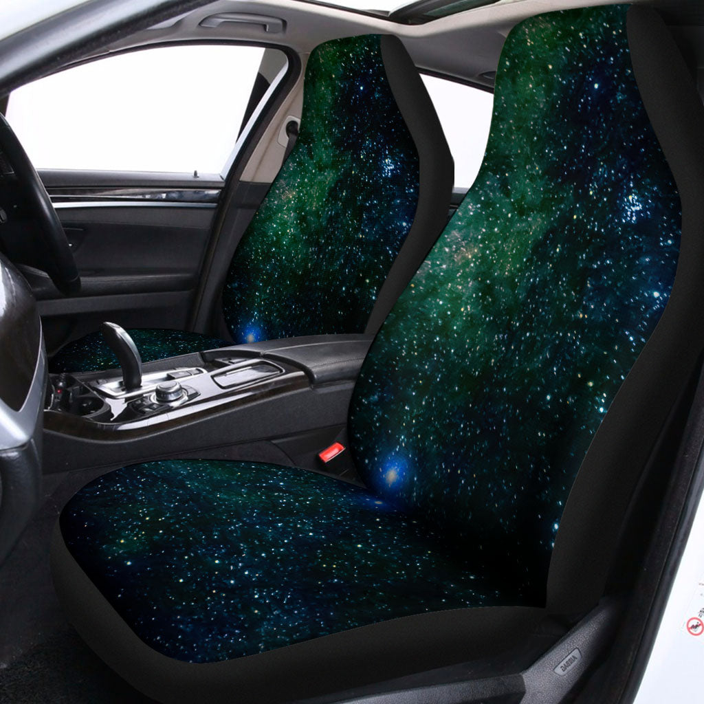 Dark Green Galaxy Space Print Universal Fit Car Seat Covers