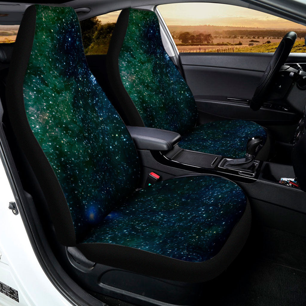 Dark Green Galaxy Space Print Universal Fit Car Seat Covers