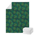 Dark Green Hemp Pattern Print Blanket