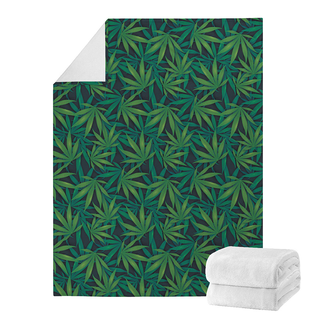 Dark Green Hemp Pattern Print Blanket