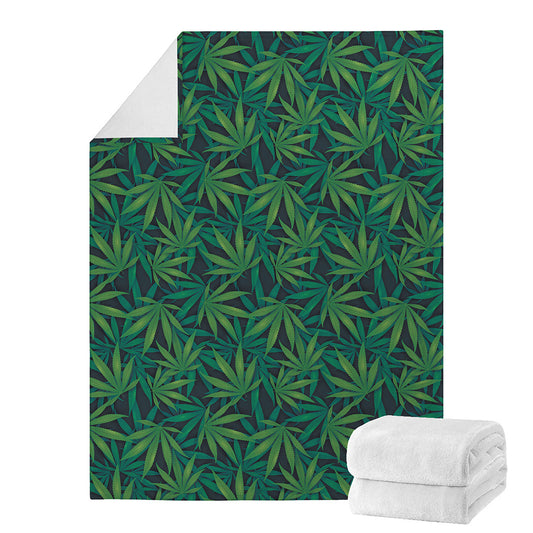 Dark Green Hemp Pattern Print Blanket