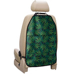 Dark Green Hemp Pattern Print Car Seat Organizers