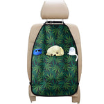 Dark Green Hemp Pattern Print Car Seat Organizers