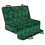 Dark Green Hemp Pattern Print Pet Car Back Seat Cover