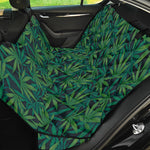 Dark Green Hemp Pattern Print Pet Car Back Seat Cover