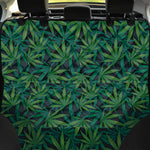 Dark Green Hemp Pattern Print Pet Car Back Seat Cover