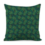 Dark Green Hemp Pattern Print Pillow Cover