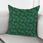 Dark Green Hemp Pattern Print Pillow Cover