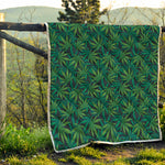 Dark Green Hemp Pattern Print Quilt