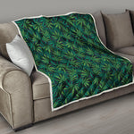 Dark Green Hemp Pattern Print Quilt