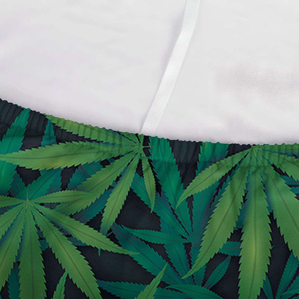 Dark Green Hemp Pattern Print Sofa Cover