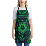 Dark Green Kaleidoscope Print Apron