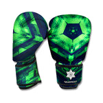 Dark Green Kaleidoscope Print Boxing Gloves