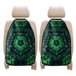 Dark Green Kaleidoscope Print Car Seat Organizers