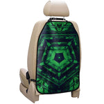 Dark Green Kaleidoscope Print Car Seat Organizers