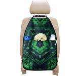 Dark Green Kaleidoscope Print Car Seat Organizers
