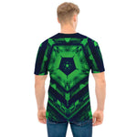 Dark Green Kaleidoscope Print Men's T-Shirt
