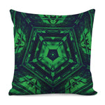 Dark Green Kaleidoscope Print Pillow Cover