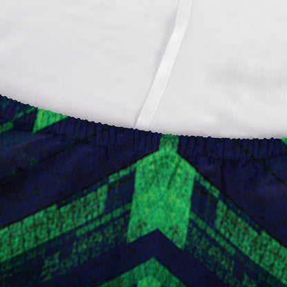 Dark Green Kaleidoscope Print Sofa Cover