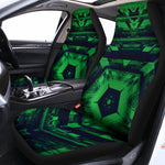 Dark Green Kaleidoscope Print Universal Fit Car Seat Covers