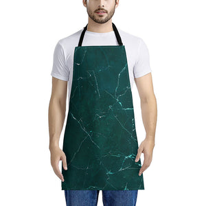 Dark Green Marble Print Apron