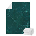 Dark Green Marble Print Blanket