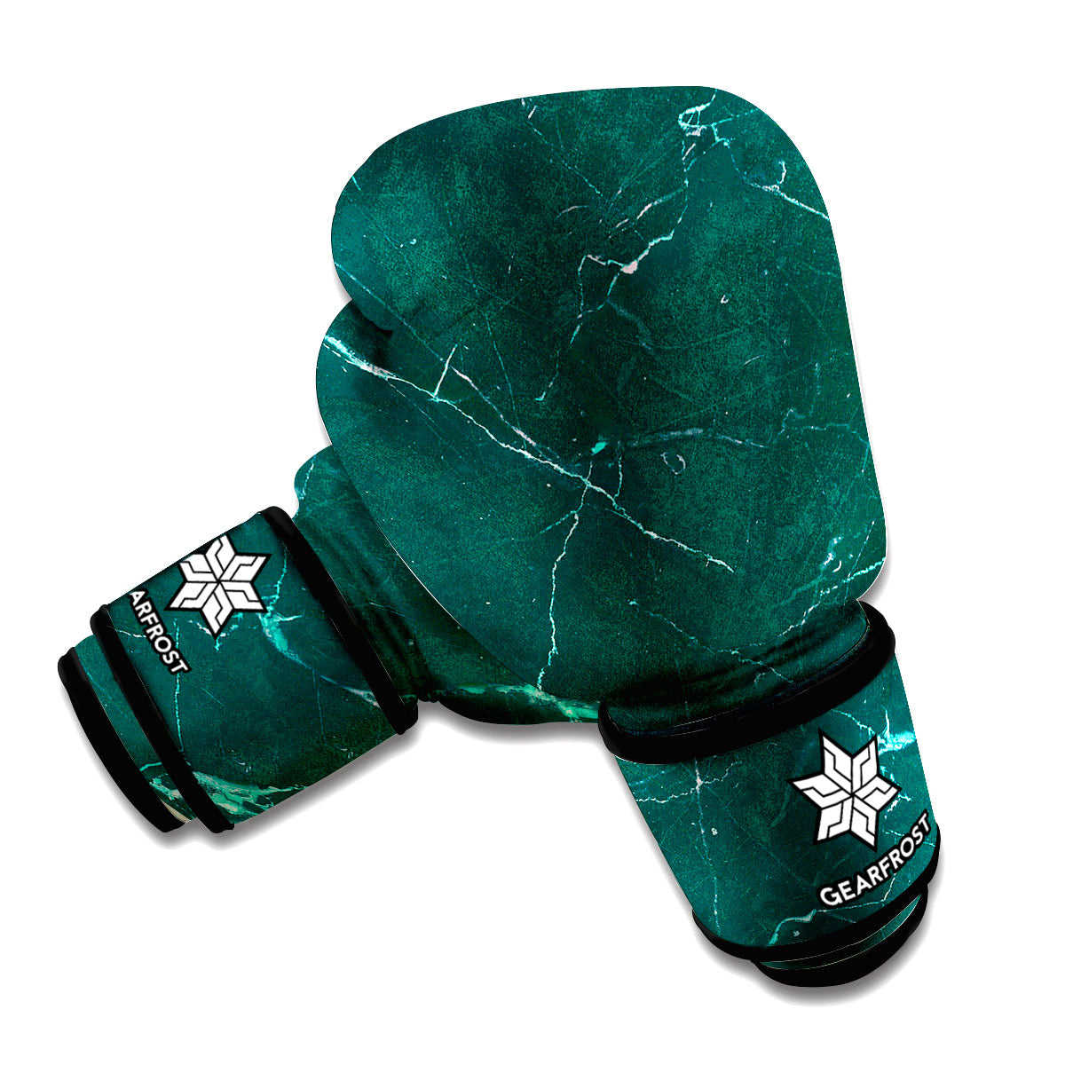 Dark Green Marble Print Boxing Gloves