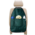 Dark Green Marble Print Car Seat Organizers