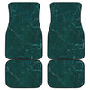 Dark Green Marble Print Front and Back Car Floor Mats