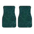 Dark Green Marble Print Front Car Floor Mats
