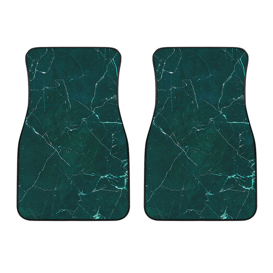 Dark Green Marble Print Front Car Floor Mats