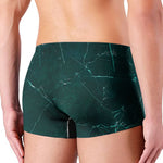 Dark Green Marble Print Men's Boxer Briefs