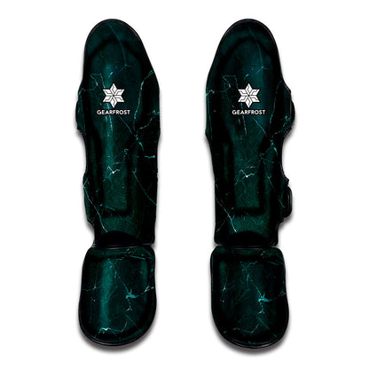 Dark Green Marble Print Muay Thai Shin Guard