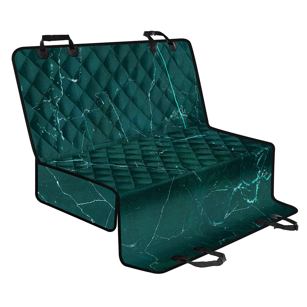 Dark Green Marble Print Pet Car Back Seat Cover