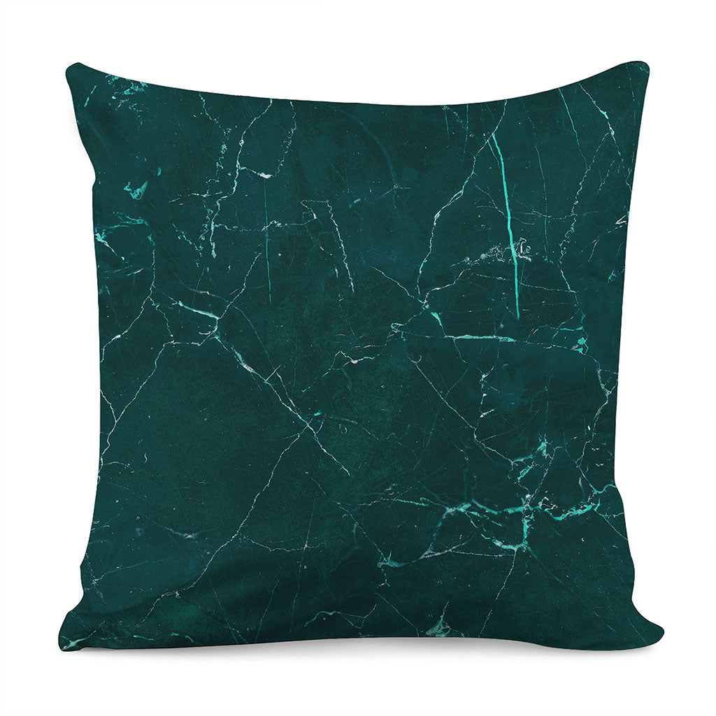 Dark Green Marble Print Pillow Cover