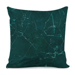Dark Green Marble Print Pillow Cover