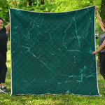 Dark Green Marble Print Quilt