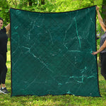 Dark Green Marble Print Quilt